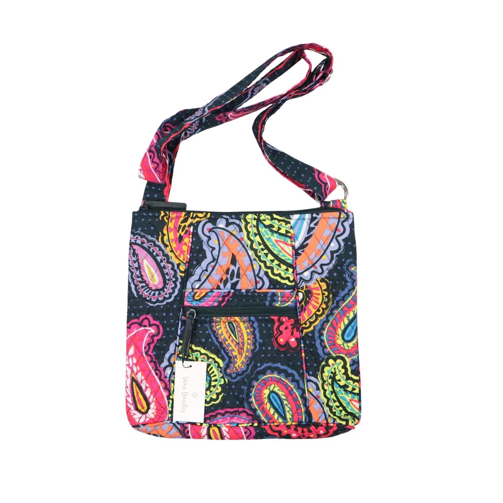 Vera Bradley Hipster Crossbody Bag Mens‎ OS Twilight Paisley Quilted Cotton New